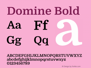 Domine Bold Version 2.000图片样张