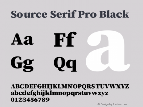 Source Serif Pro Black Version 3.001;hotconv 1.0.111;makeotfexe 2.5.65597图片样张