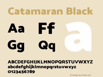 Catamaran Black Version 2.000 Font Sample
