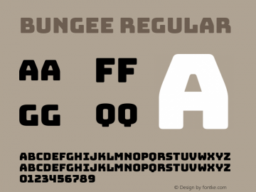 Bungee Version 1.000;PS 1.0;hotconv 1.0.72;makeotf.lib2.5.5900 Font Sample