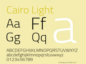 Cairo Light Version 2.010; ttfautohint (v1.5.33-1714) -l 8 -r 50 -G 200 -x 0 -D latn -f arab -w G -W -c -X 