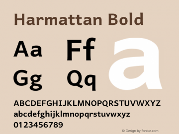 Harmattan Bold Version 2.000 Font Sample