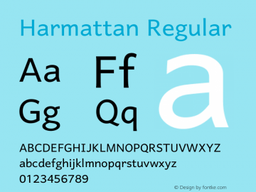 Harmattan Version 2.000 Font Sample