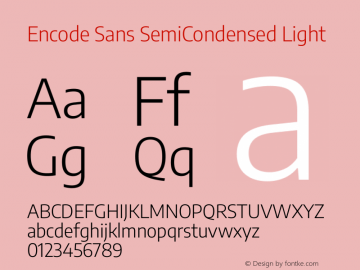 Encode Sans SemiCondensed Light Version 3.002图片样张
