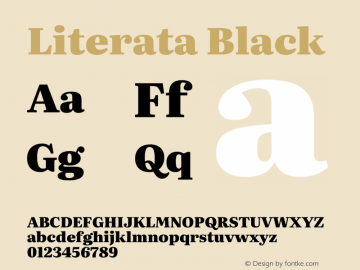 Literata Black Version 3.002 Font Sample