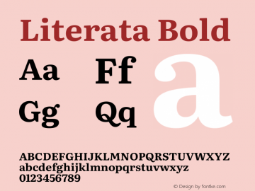 Literata Bold Version 3.002 Font Sample
