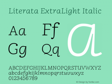 Literata ExtraLight Italic Version 3.002图片样张