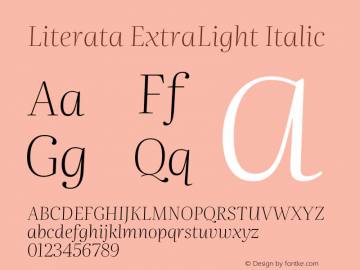 Literata ExtraLight Italic Version 3.002图片样张