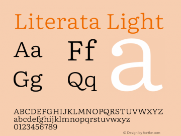 Literata Light Version 3.002 Font Sample