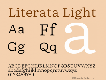 Literata Light Version 3.002 Font Sample