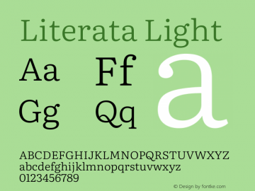 Literata Light Version 3.002 Font Sample