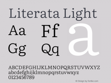 Literata Light Version 3.002 Font Sample