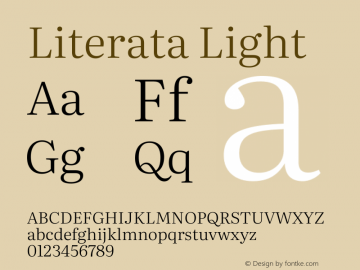 Literata Light Version 3.002 Font Sample