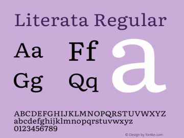 Literata Regular Version 3.002 Font Sample