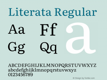 Literata Regular Version 3.002 Font Sample