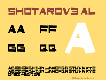 ShotaroV3 AL Version 3.000;PS 001.001;hotconv 1.0.56 Font Sample