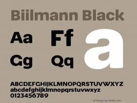 Biilmann-Black Version 1.000;PS 1.0;hotconv 1.0.88;makeotf.lib2.5.647800图片样张