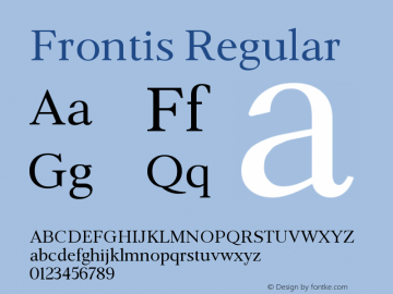 Frontis-Regular Version 1.000 | wf-rip DC20190630图片样张