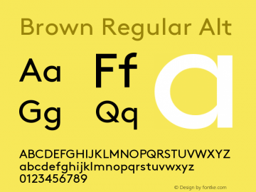 Brown-RegularAlt Version 001.001图片样张