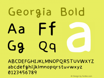 Georgia Bold Version 5.00x-4图片样张