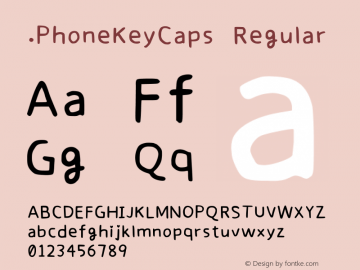 .PhoneKeyCaps Regular 13.0d1e4 Font Sample