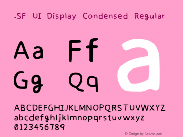 .SF UI Display Condensed Regular 13.0d0e9 Font Sample