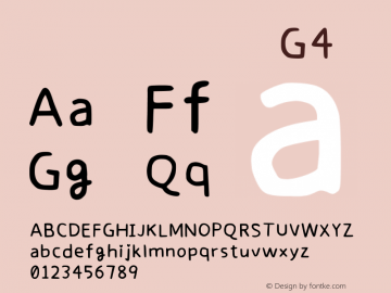 系统字体 瘦体 G4 图片样张