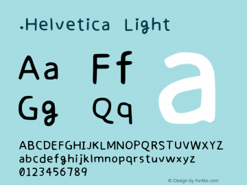 .Helvetica Light 常规体  Font Sample