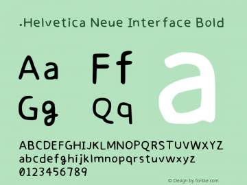 .Helvetica Neue Interface Bold  Font Sample