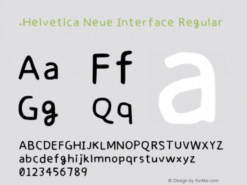 .Helvetica Neue Interface Regular  Font Sample