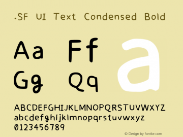 .SF UI Text Condensed Bold 13.0d0e8图片样张