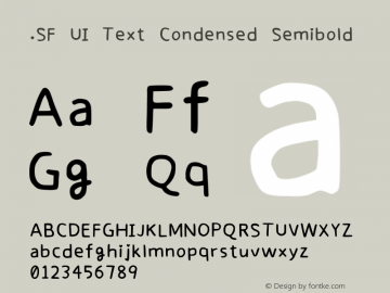 .SF UI Text Condensed Semibold 13.0d0e8图片样张