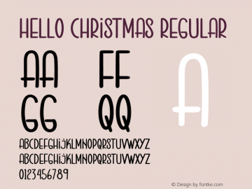 Hello Christmas Version 1.003;Fontself Maker 3.5.2 Font Sample