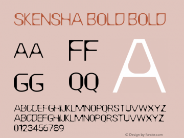 Skensha Bold Bold Version 1.00;June 27, 2020;FontCreator 12.0.0.2525 64-bit Font Sample