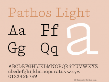 Pathos-Light Version 1.000;PS 001.000;hotconv 1.0.88;makeotf.lib2.5.64775图片样张