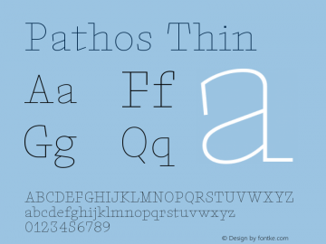 Pathos-Thin Version 1.000;PS 001.000;hotconv 1.0.88;makeotf.lib2.5.64775图片样张