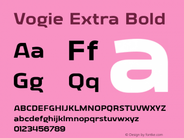 Vogie Extra Bold Version 1.000图片样张