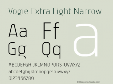 Vogie Extra Light Narrow Version 1.000图片样张