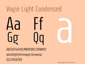 Vogie Light Condensed Version 1.000图片样张