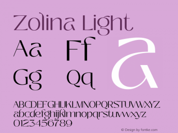 Zolina Light Version 1.000图片样张