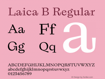 LaicaB-Regular Version 1.000 | wf-rip DC20190215 Font Sample