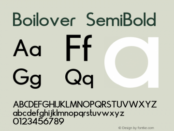 Boilover SemiBold Version 1.000; ttfautohint (v1.8.3.10-c5d8)图片样张
