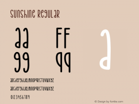 Sunshine Version 1.001;Fontself Maker 3.5.1 Font Sample