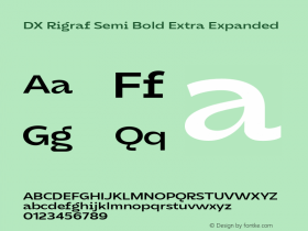 DXRigraf-SemBdExtExp Version 1.000 Font Sample