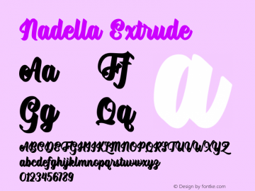 Nadella Extrude Version 1.000;hotconv 1.0.109;makeotfexe 2.5.65596 Font Sample