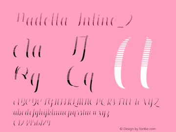 Nadella Inline_2 Version 1.000 Font Sample