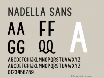 Nadella Sans Version 1.000;hotconv 1.0.109;makeotfexe 2.5.65596 Font Sample