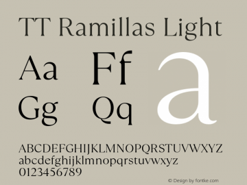 TTRamillas-Light Version 1.00图片样张