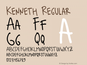 Kenneth Version 1.000 Font Sample