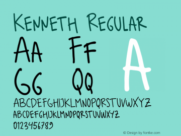 Kenneth Version 1.000 Font Sample